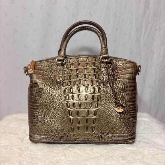 Brahmin Handbags - ✨Brahmin Duxbury Dome Satchel Pewter Melbourne Genuine Leather NWT✨